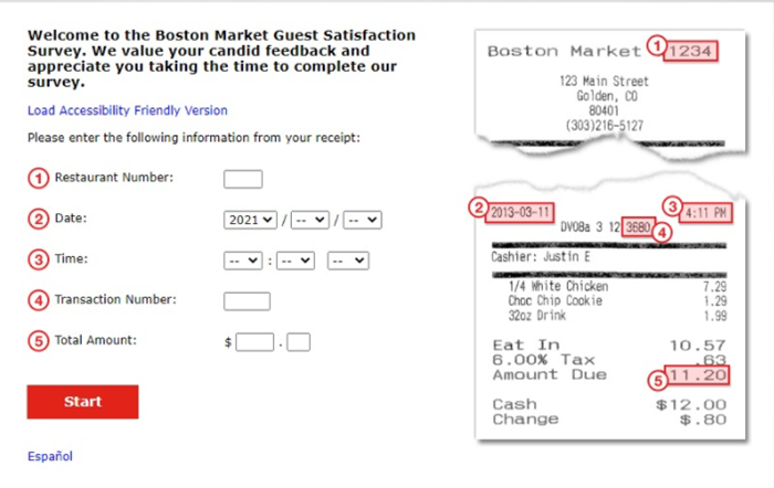 Tellbostonmarket - Win 15% - Boston Market Survey