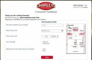 Tellcharleys - Get Free Drinks - Charleys Survey